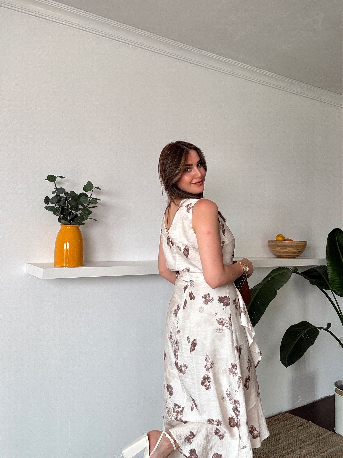 Marje fırfır detaylı takım KAHVE
