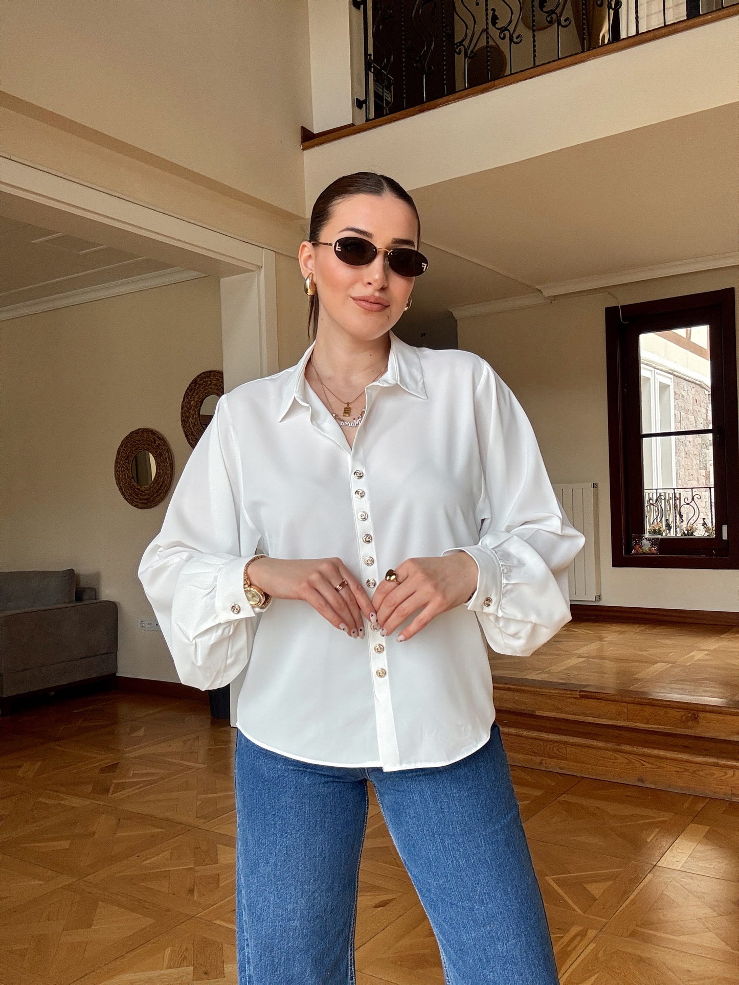 Jessica Gömlek Beyaz