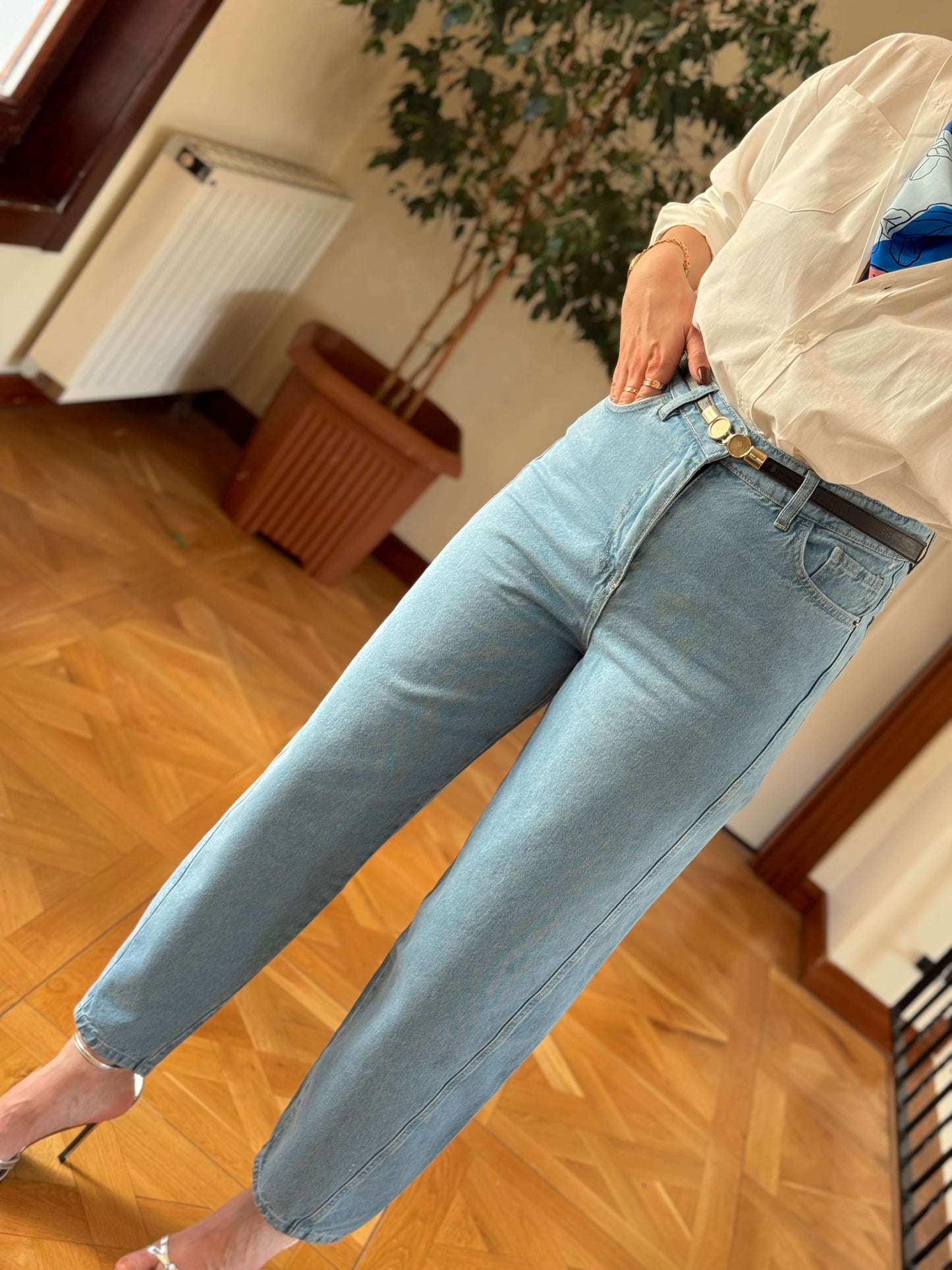 TOKYO KOT PANTOLON-buz MAVİ