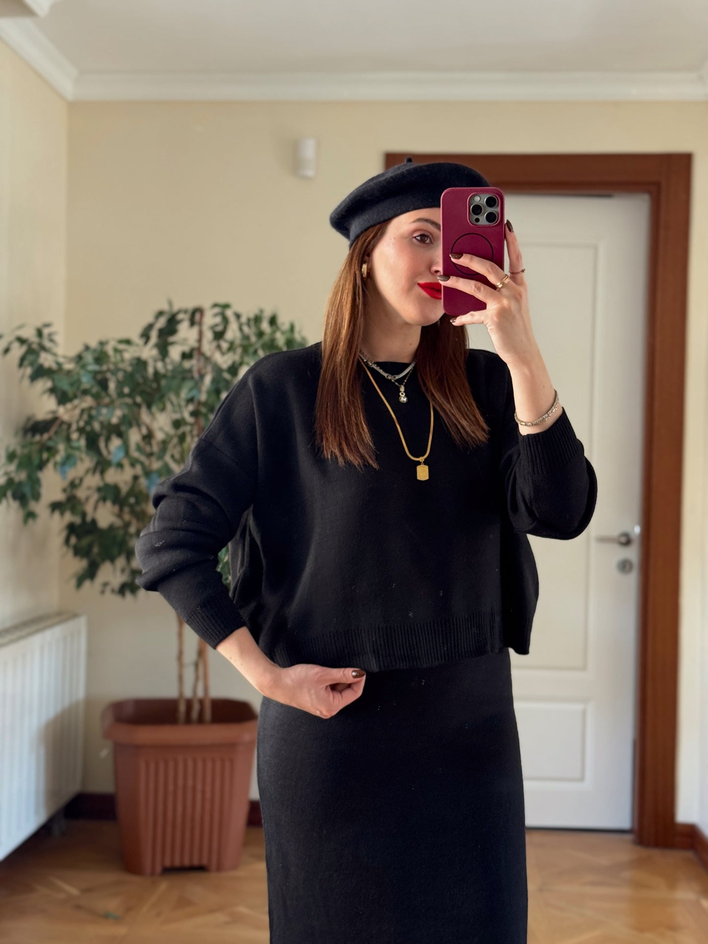 Basic Crop Kazak - SİYAH