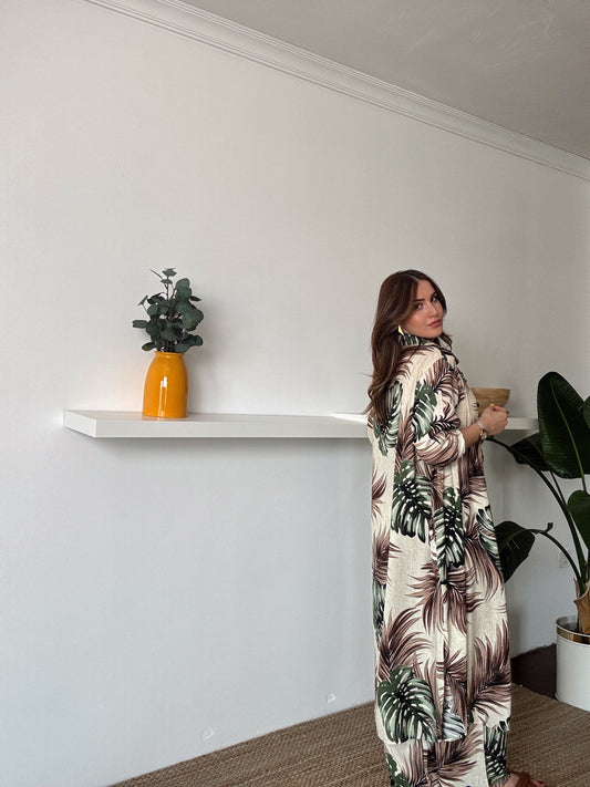 Viskon Uzun Gömlekli Takım Yeşil