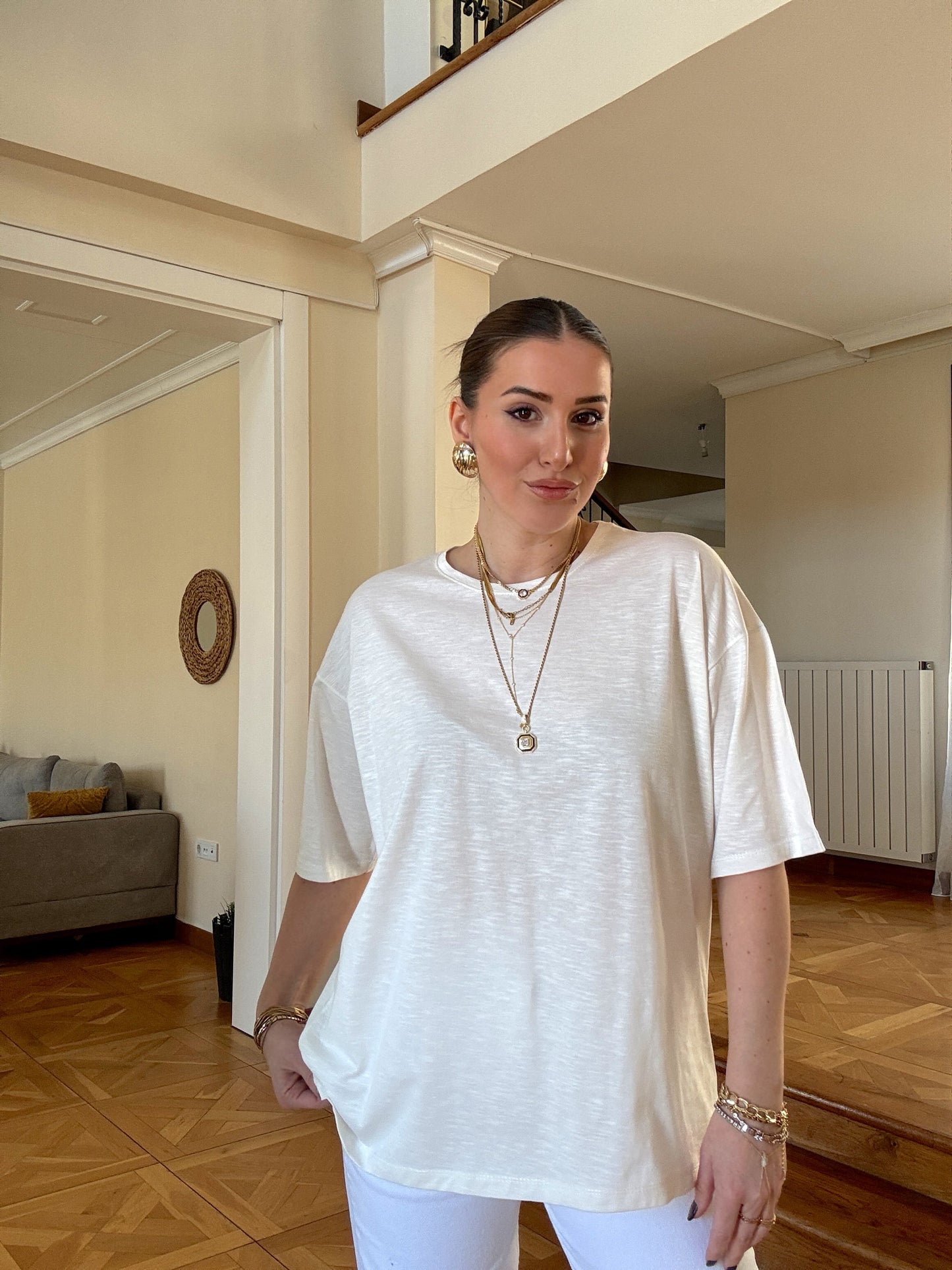 Oversize Tişört Beyaz