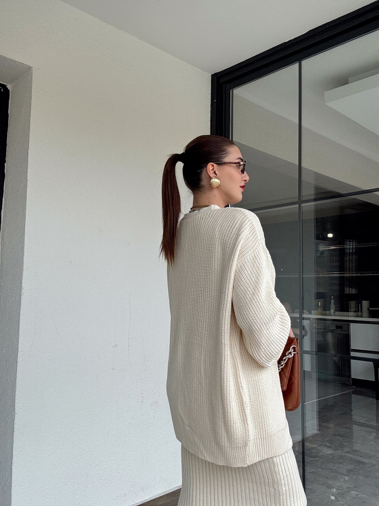 Hırkalı takım elbise-LATTE