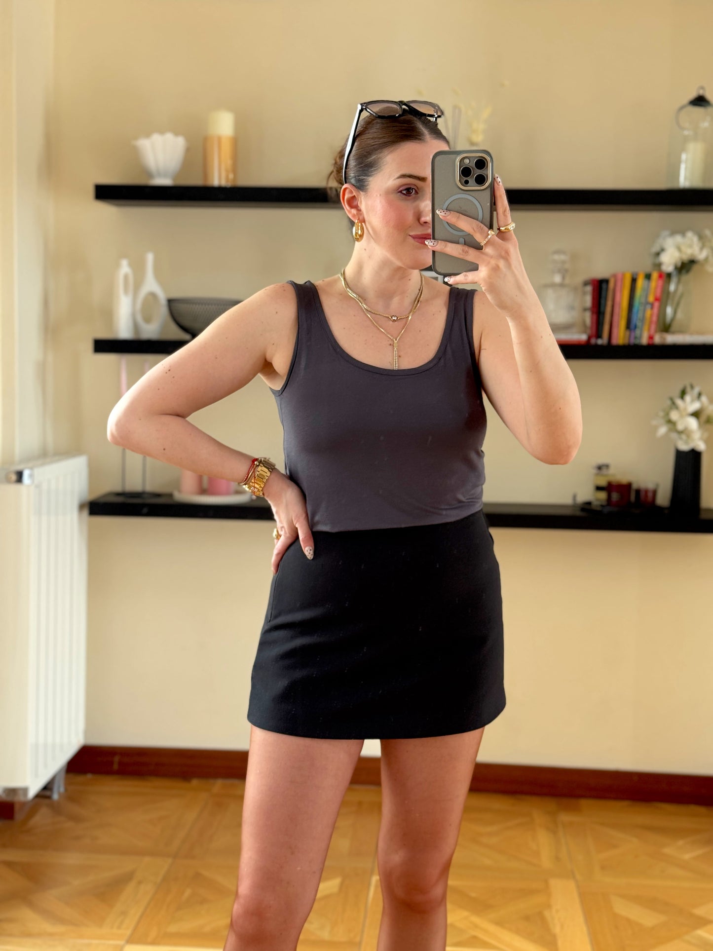 OYSH geniş yaka basic atlet Antrasit