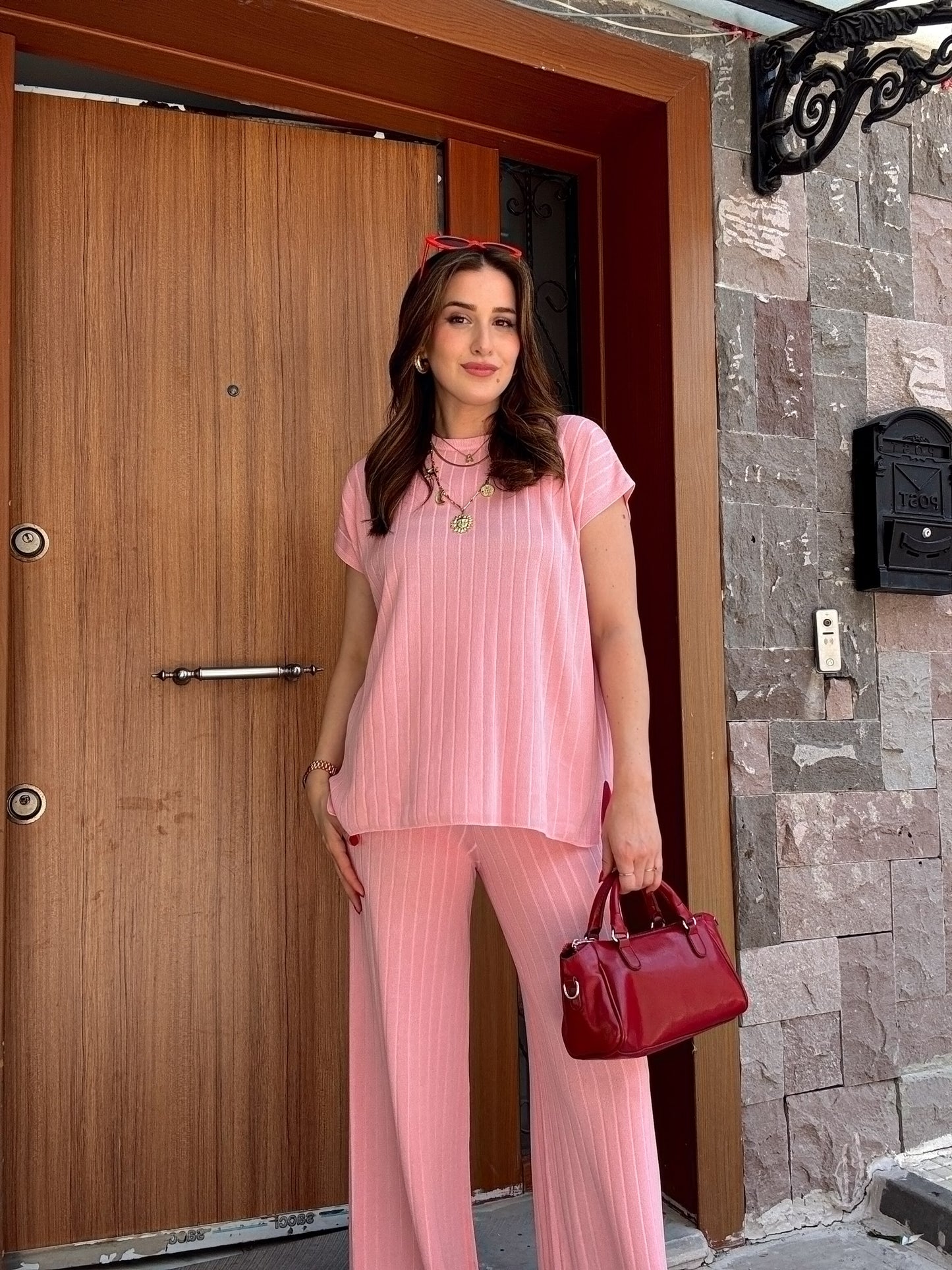 FİTİLLİ iki parça takım PEMBE