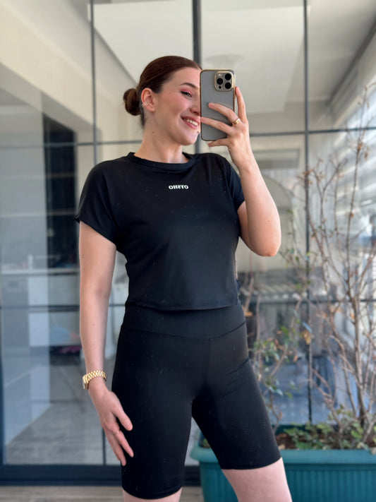 Yarasa Kol Modal Kumaş Takım - SİYAH