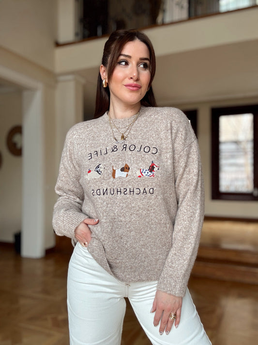 Simit Yaka Nakış Detaylı Kazak-VİZON