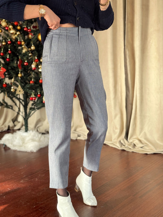 Pensli Tencel Pantolon - MAVİ