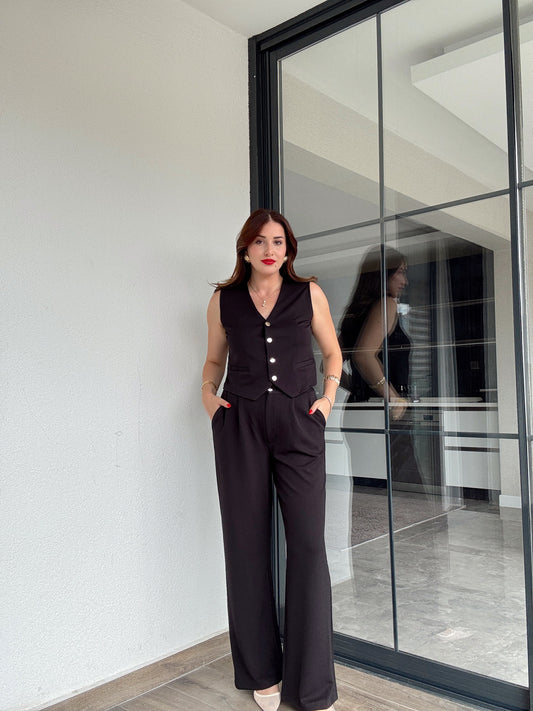 Venedik Yelekli Takım - SİYAH