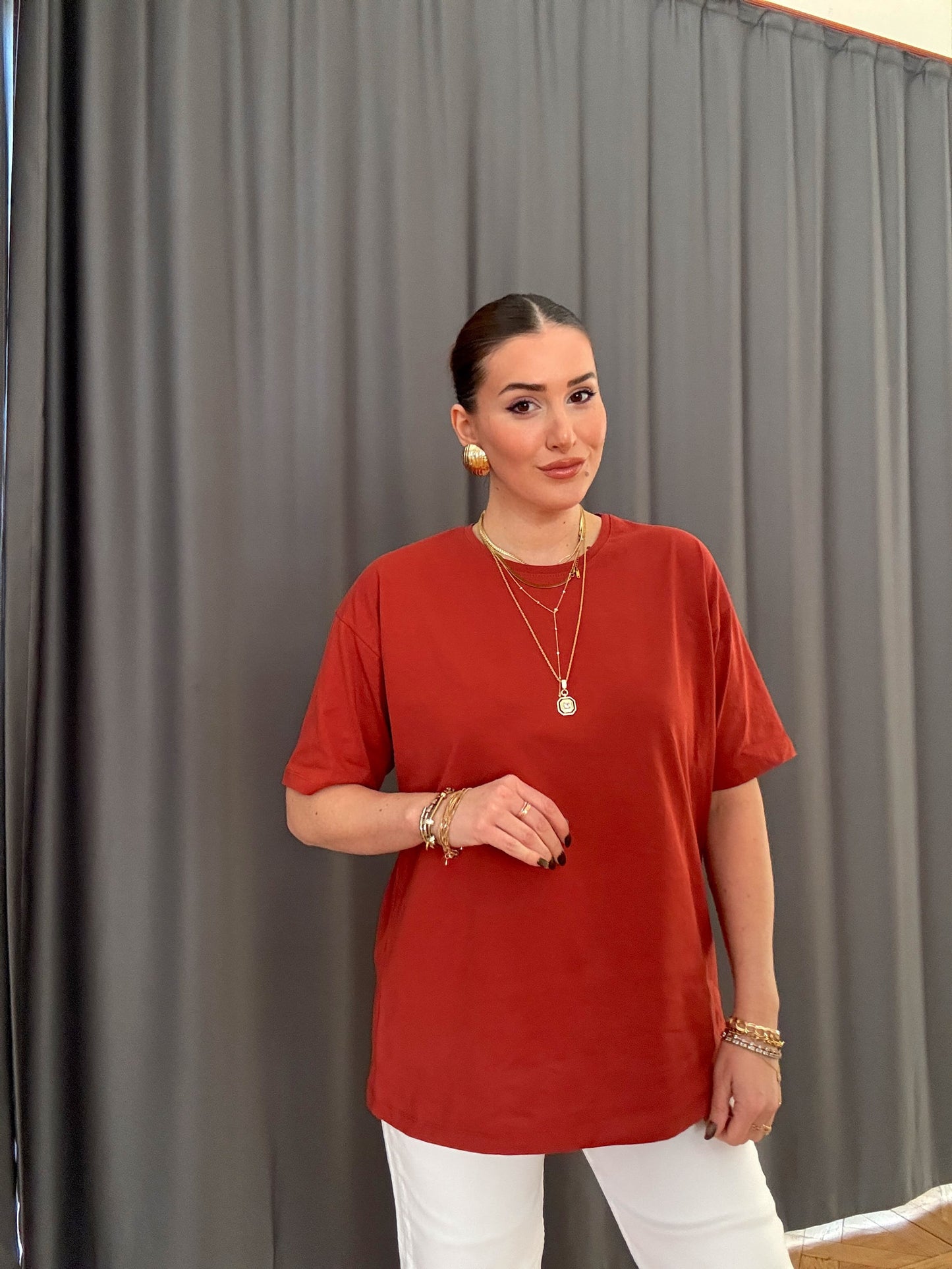 Oversize Tişört Kiremit