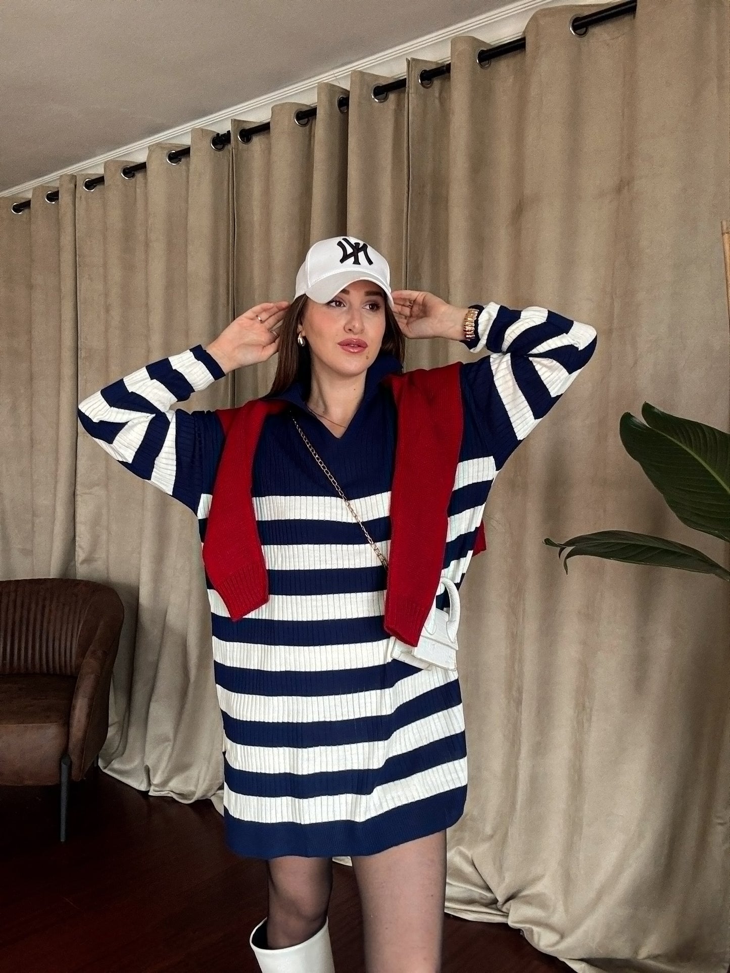 Polo Yaka Triko Tunik ERN LACİVERT