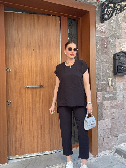 Aerobin paça pensli ikili takım SİYAH