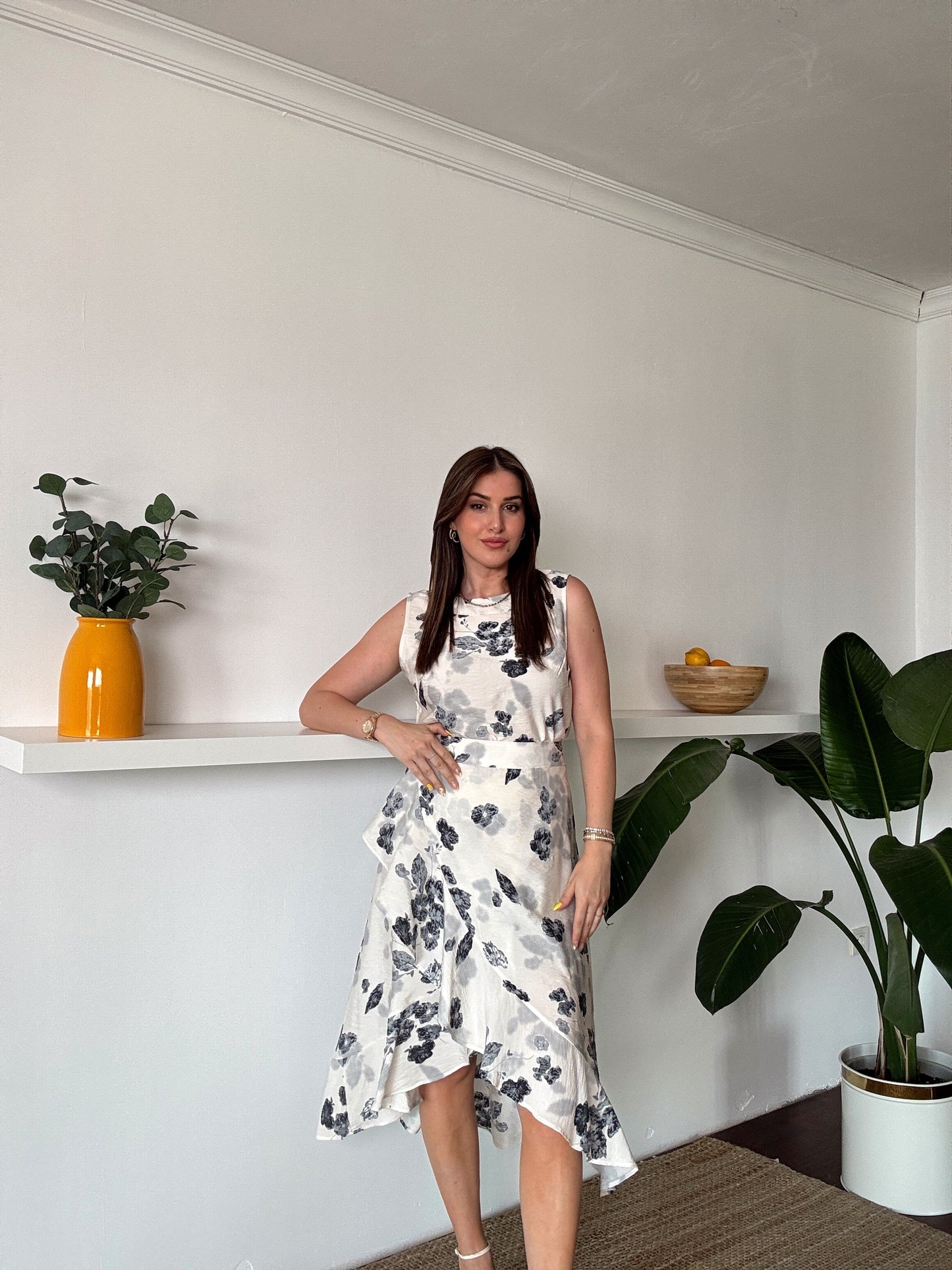 Marje fırfır detaylı takım GRİ