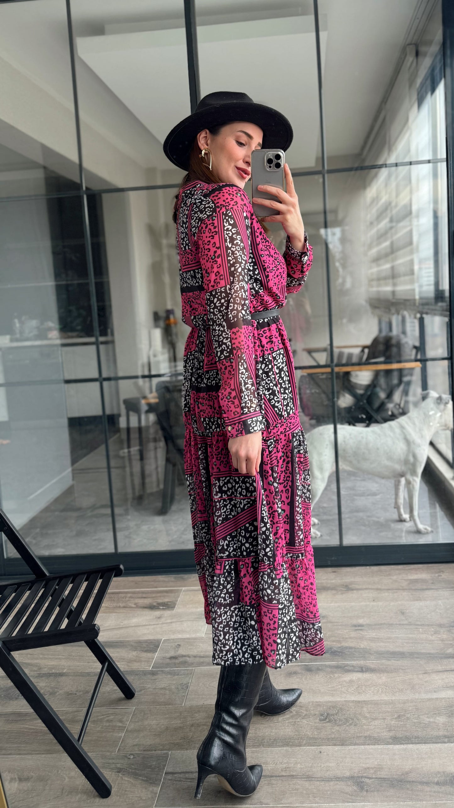 Neiba Elbise - PEMBE