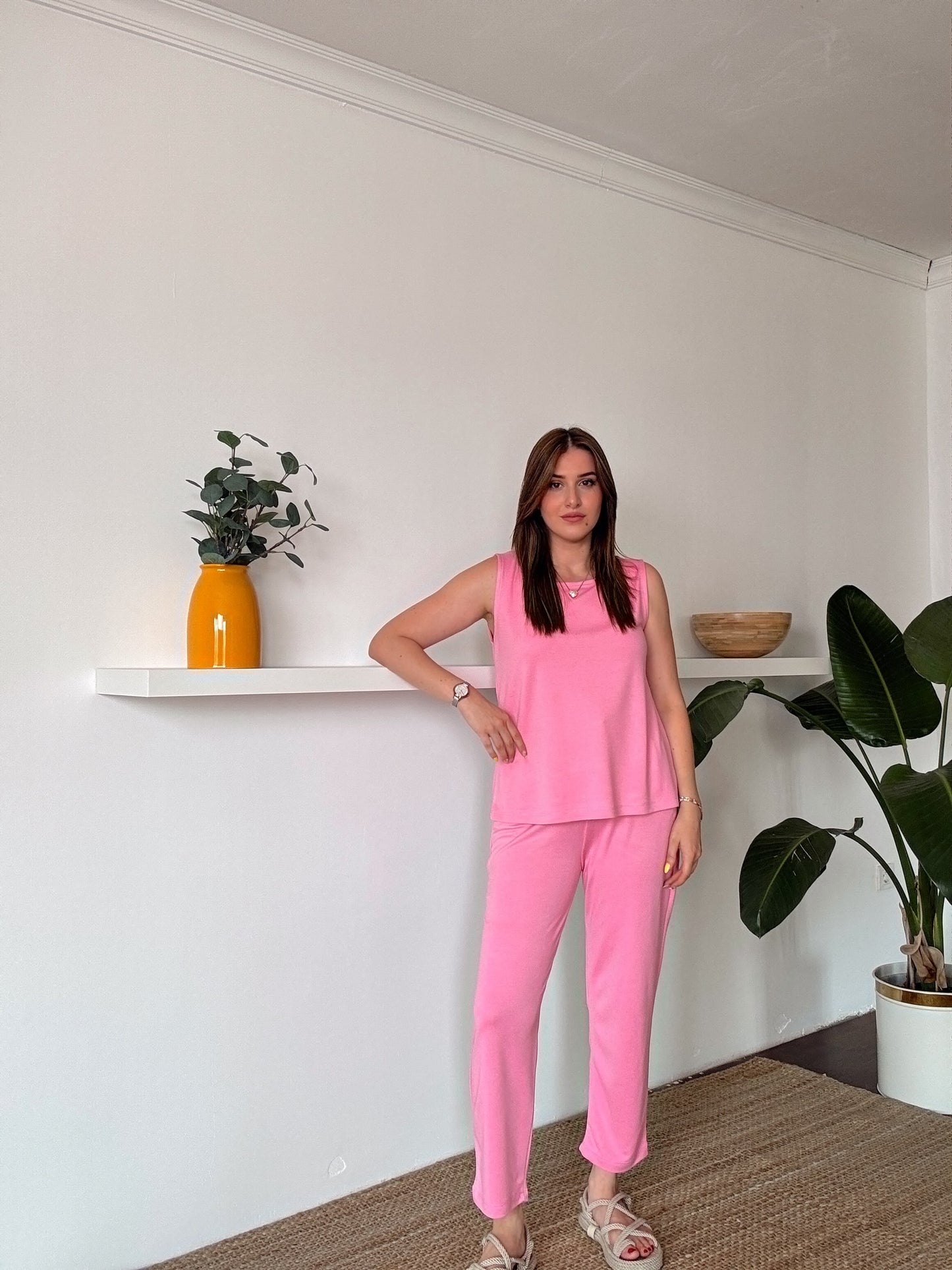 Yıkamalı Modal İkili Takım Pembe