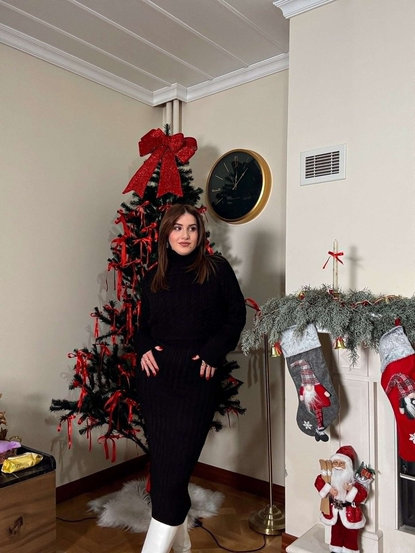 Balıkçı Saç Örgü Jileli Takım-SİYAH