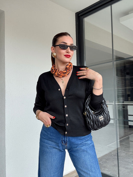 Premium Basic Hırka Siyah