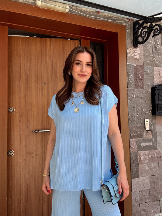 FİTİLLİ iki parça takım MAVİ