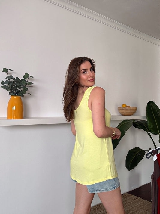 Modal Kumaş uzun atlet Sarı