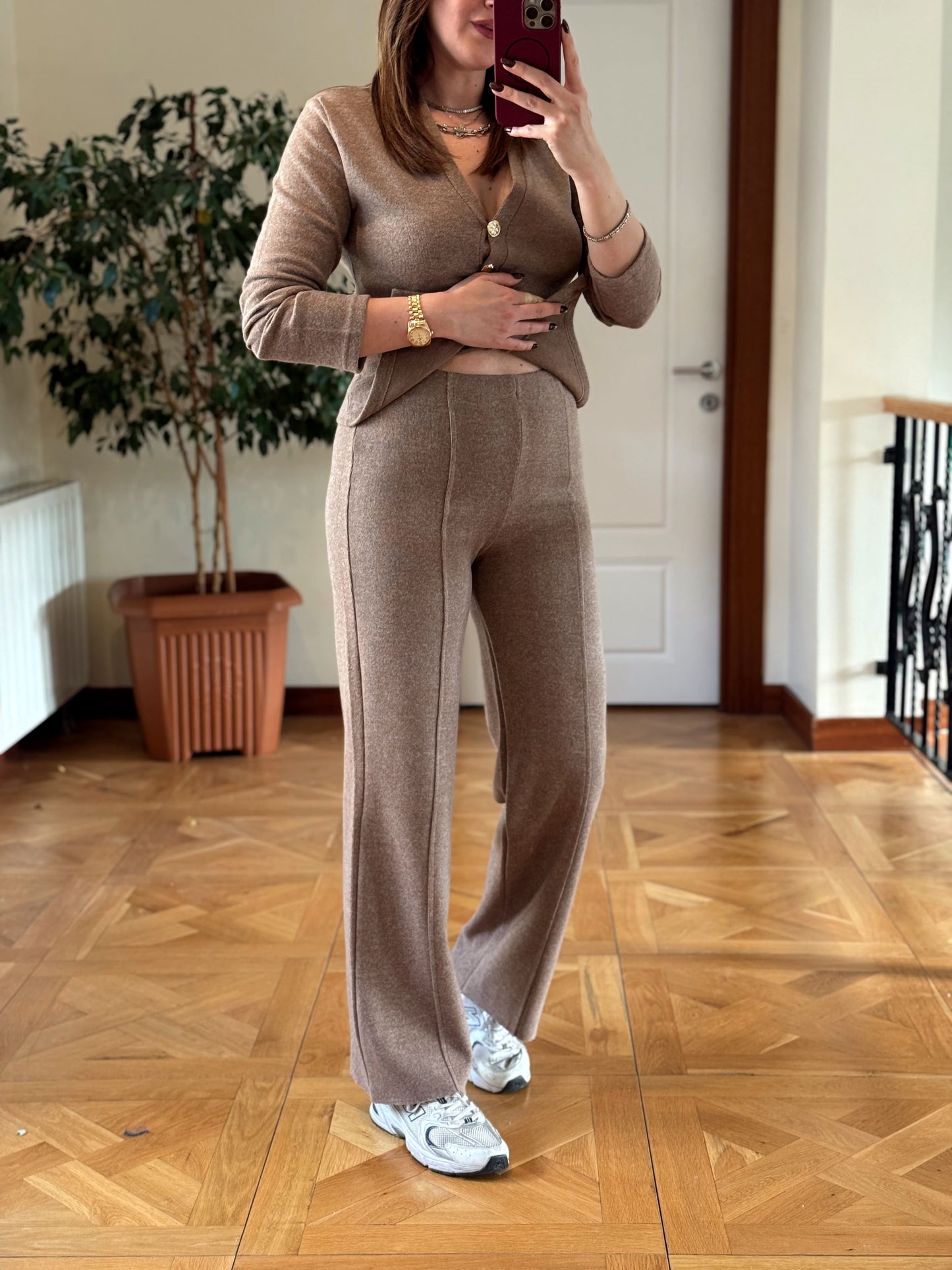 Selanik önü düğmeli ceket çimalı pantolon takım-TARÇIN