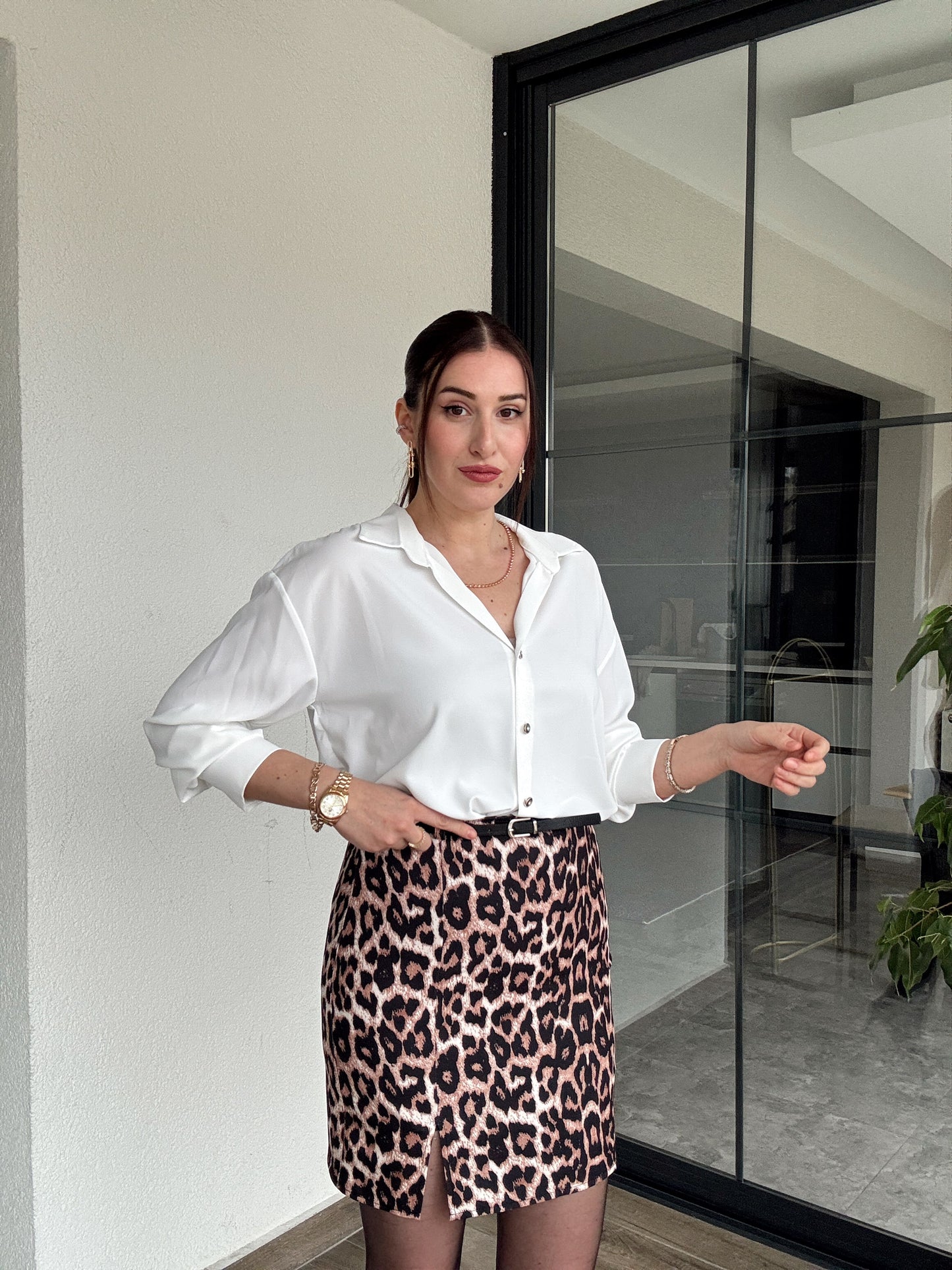 Kemerli Leopar Etek - LEOPAR