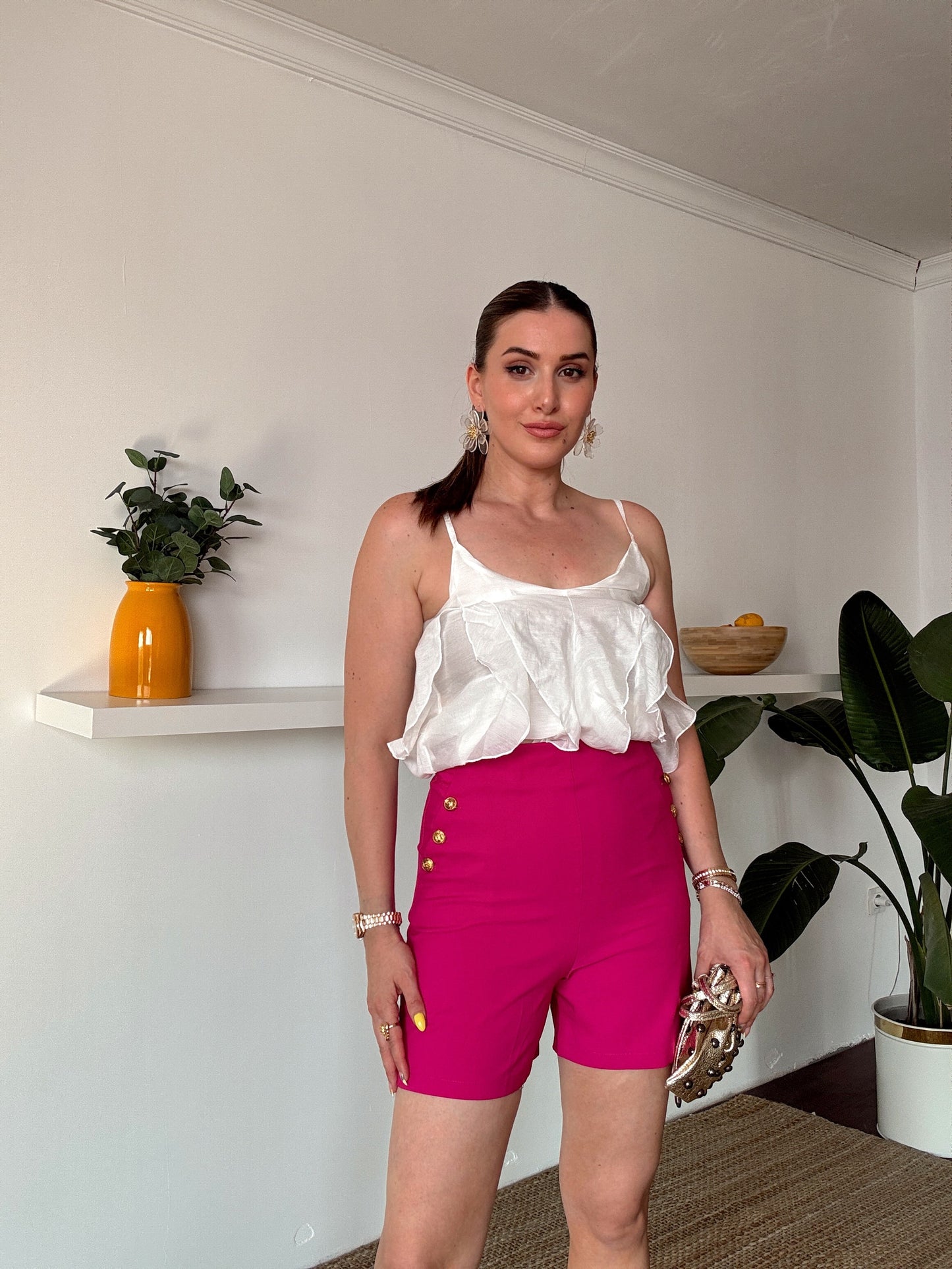 İp Askılı Fırfırlı Atlet beyaz
