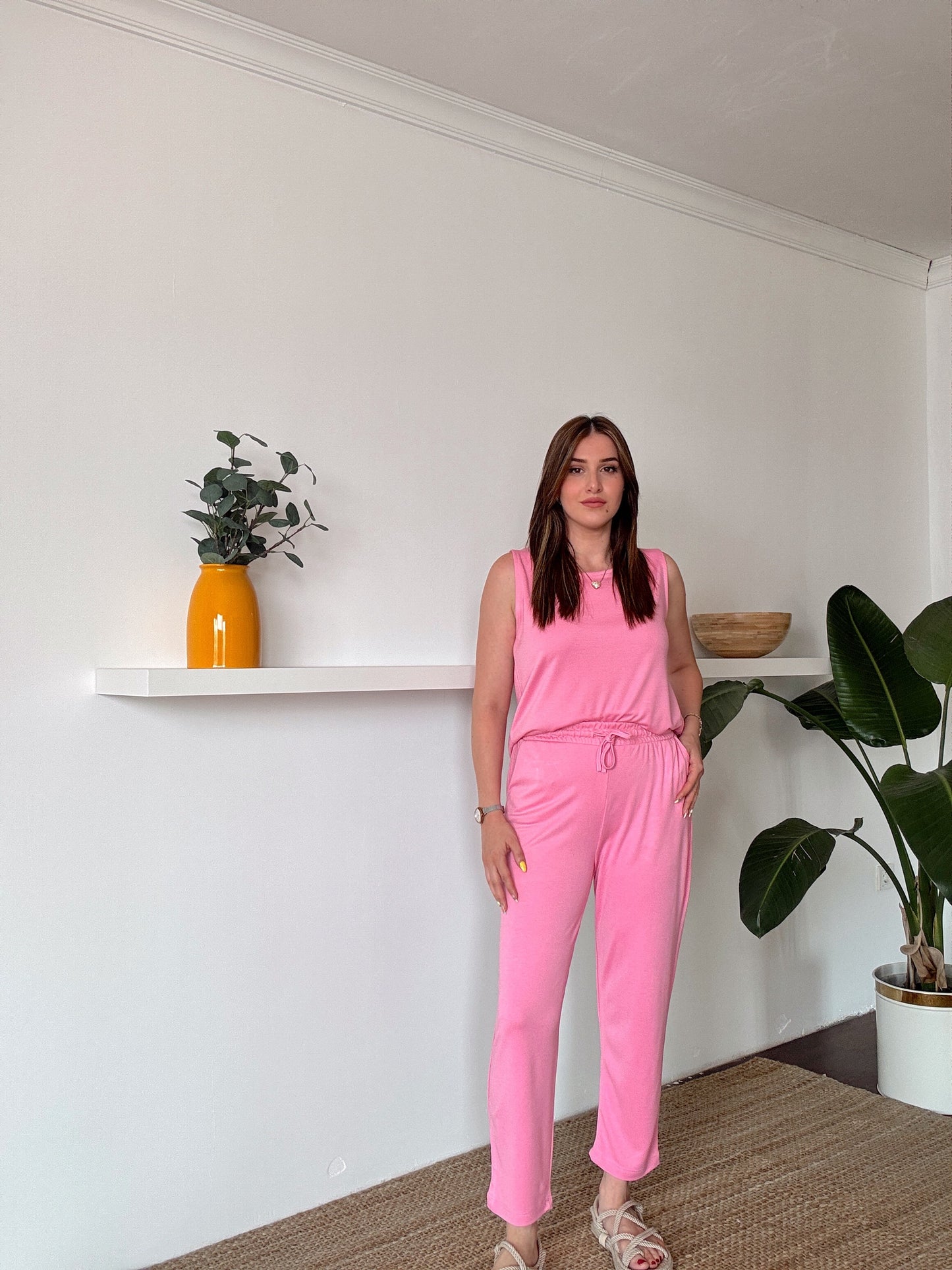 Yıkamalı Modal İkili Takım Pembe