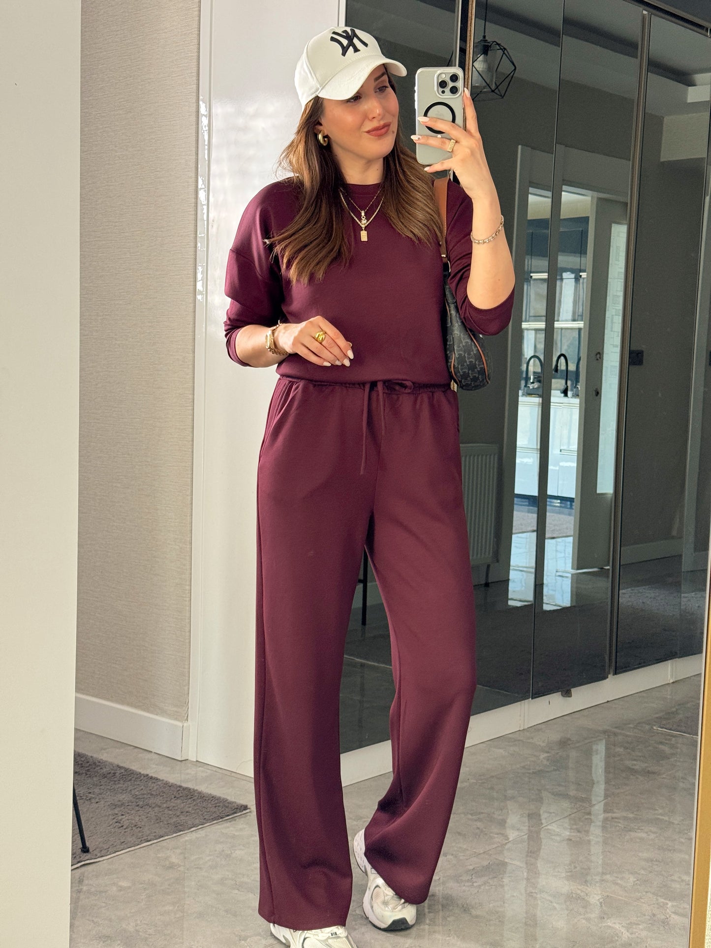 Premium Modal Kumaş Takım Bordo