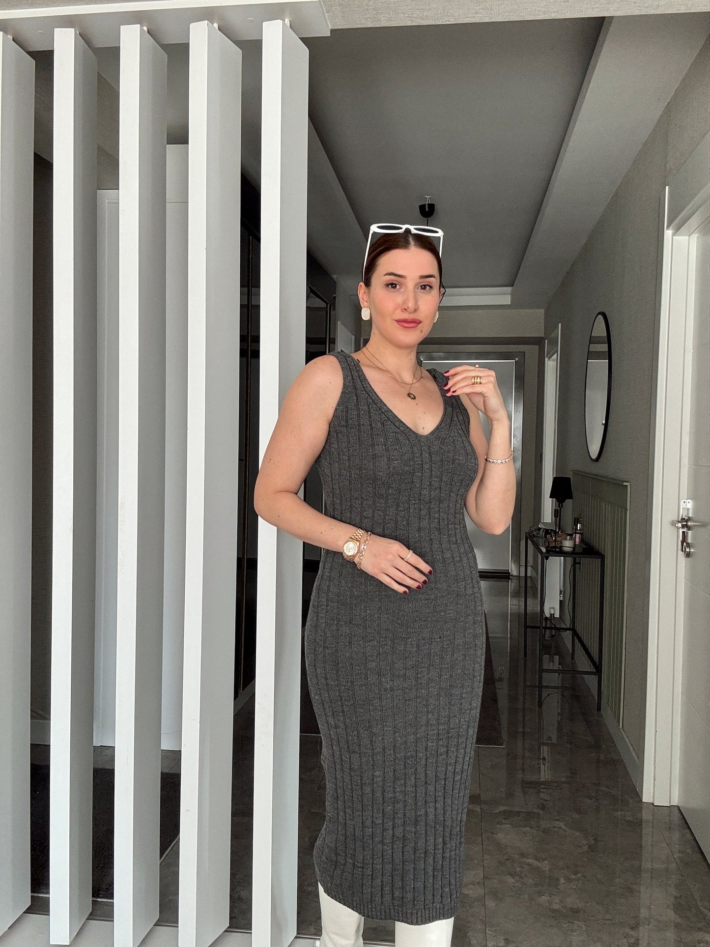 Balıkçı Saç Örgü Jileli Takım -FÜME