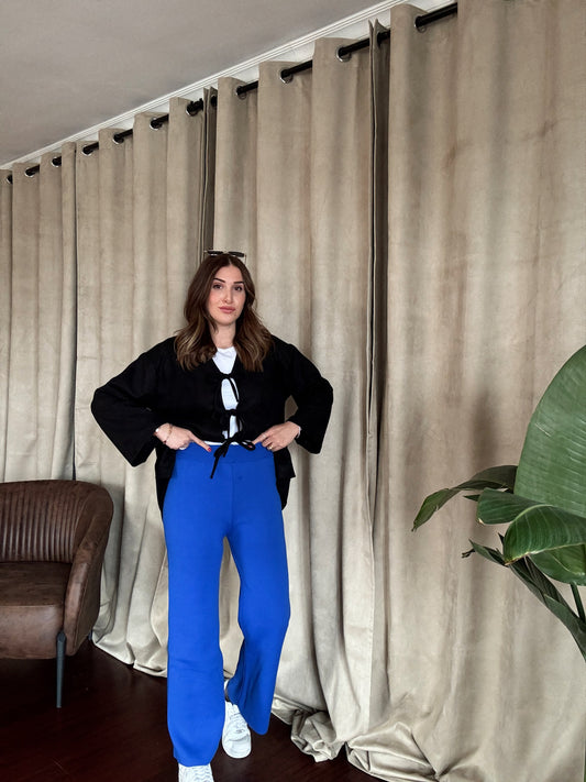 Basic Triko Pantolon - SAKS MAVİ