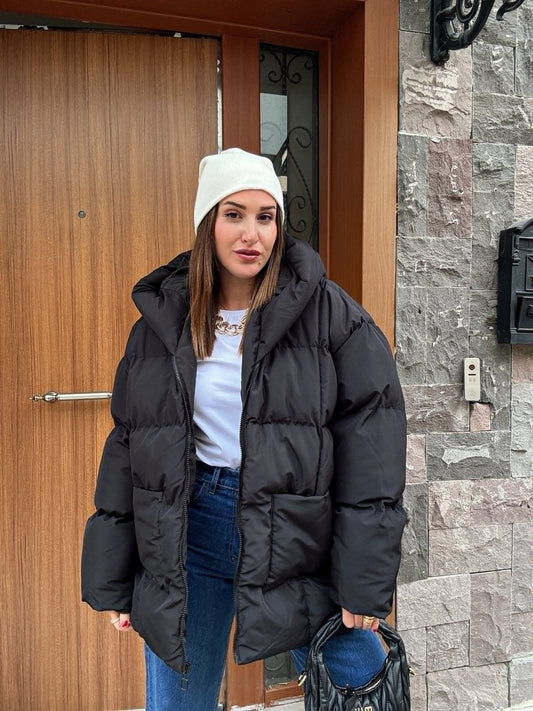 Athena Şişme Mont - SİYAH