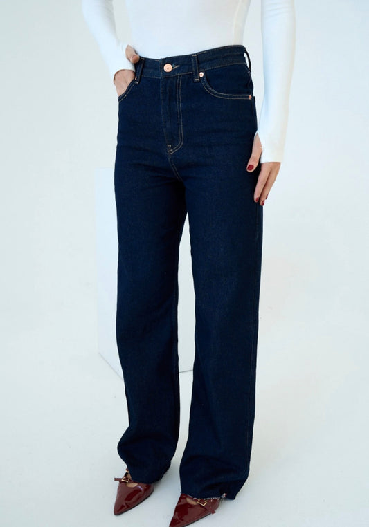 ZRA Model Palazzo Kont Pantolon - MAVİ