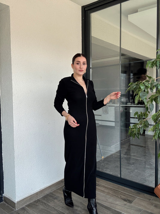 Hakim Yaka Ottoman Elbise - SİYAH