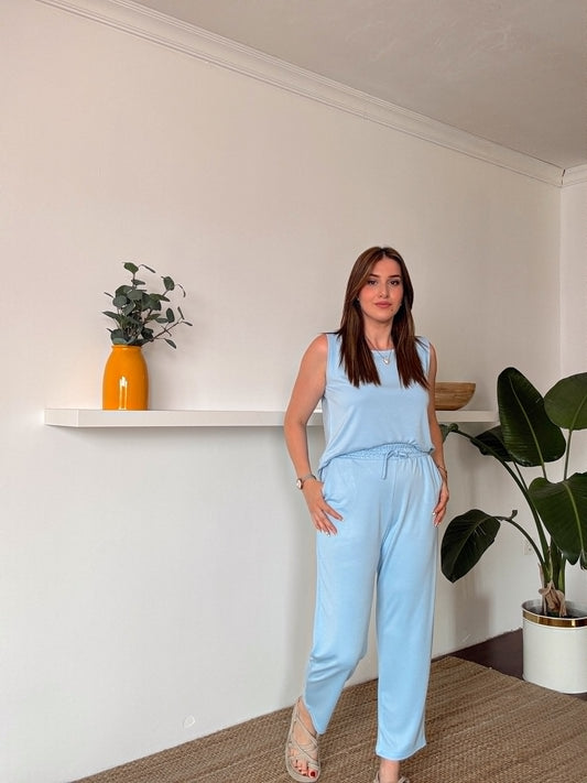 Yıkamalı Modal İkili Takım Mavi