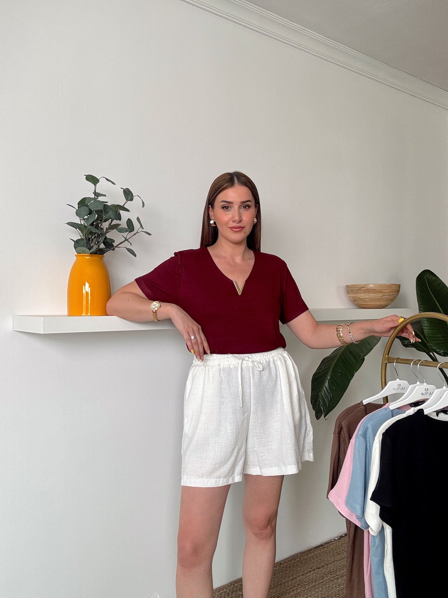 Masal Aksesuarlı Bluz Bordo