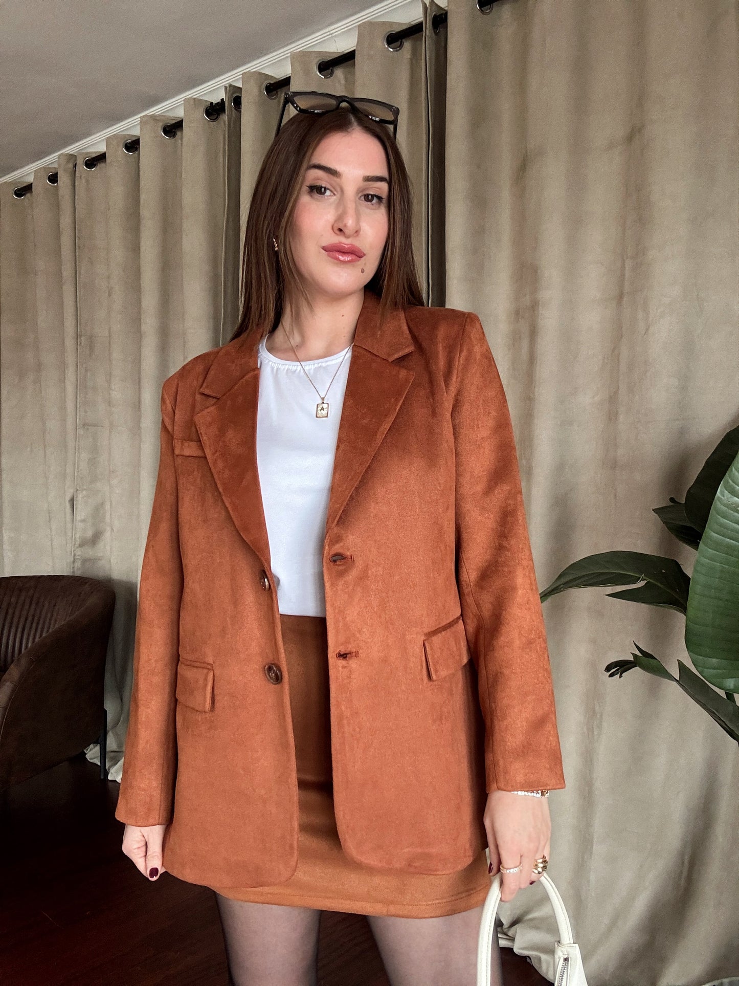 Premium Astarlı Süet Ceket - TABA