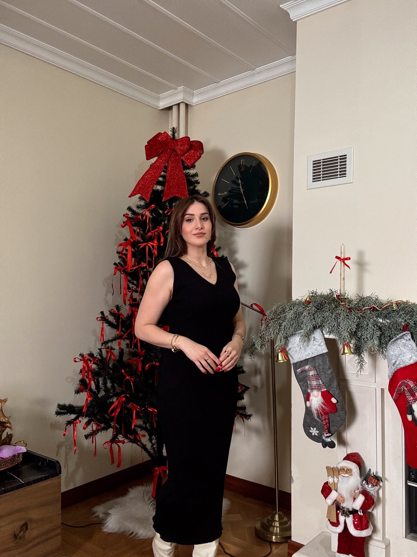 Balıkçı Yaka Dalgalı Takım-SİYAH