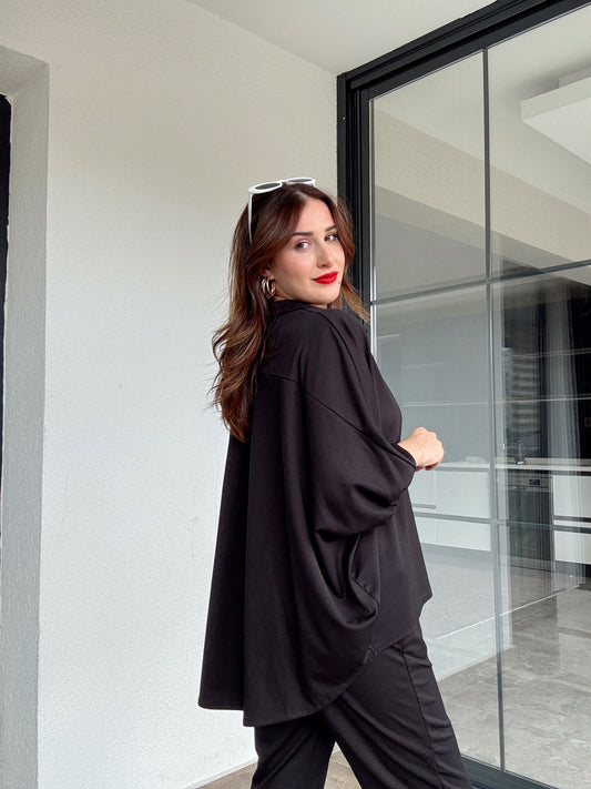 Premium Kumaş İkili Takım Siyah