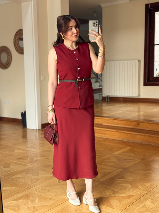 TORİNO Etek-BORDO