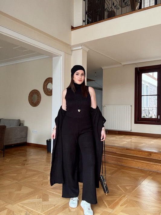 Kolsuz balıkçı yaka badi-SİYAH