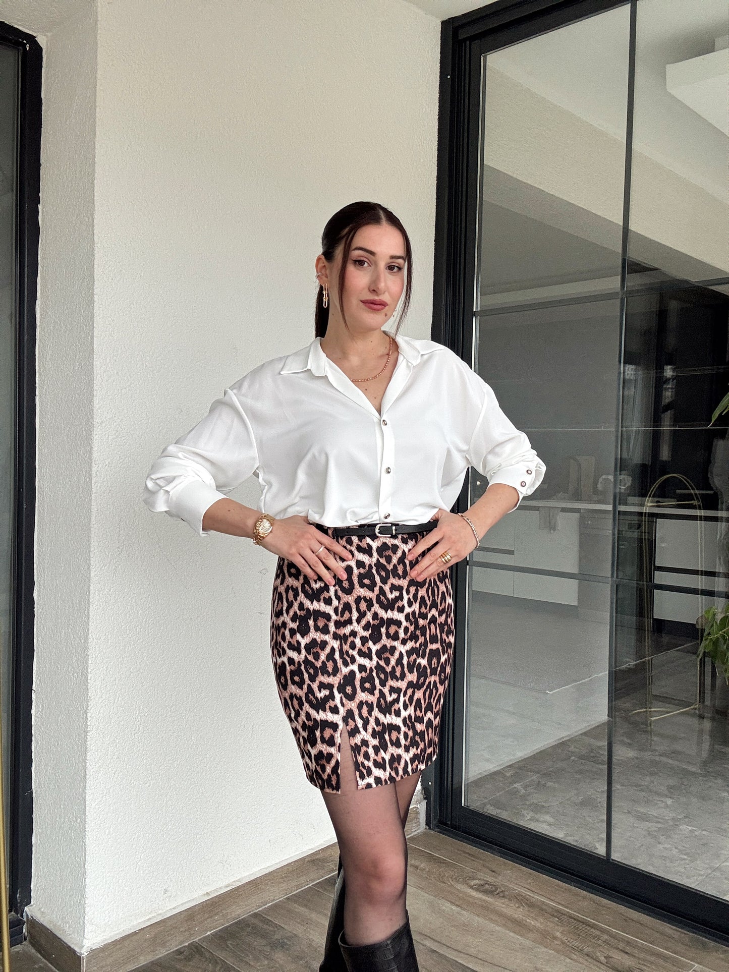 Kemerli Leopar Etek - LEOPAR