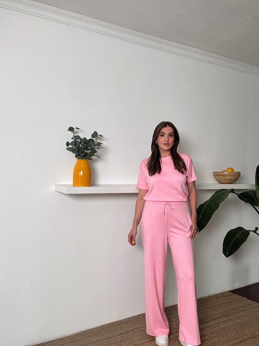 Klasik Modal Kumaş İkili Takım Pembe
