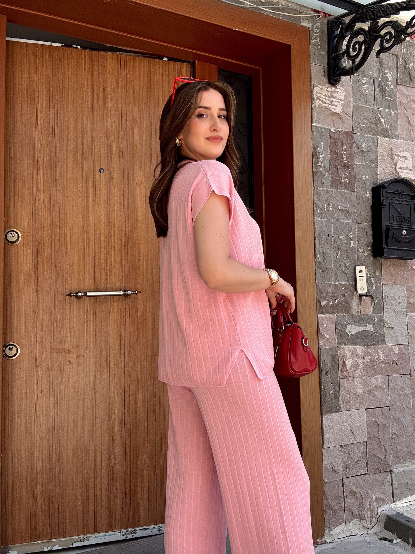 FİTİLLİ iki parça takım PEMBE