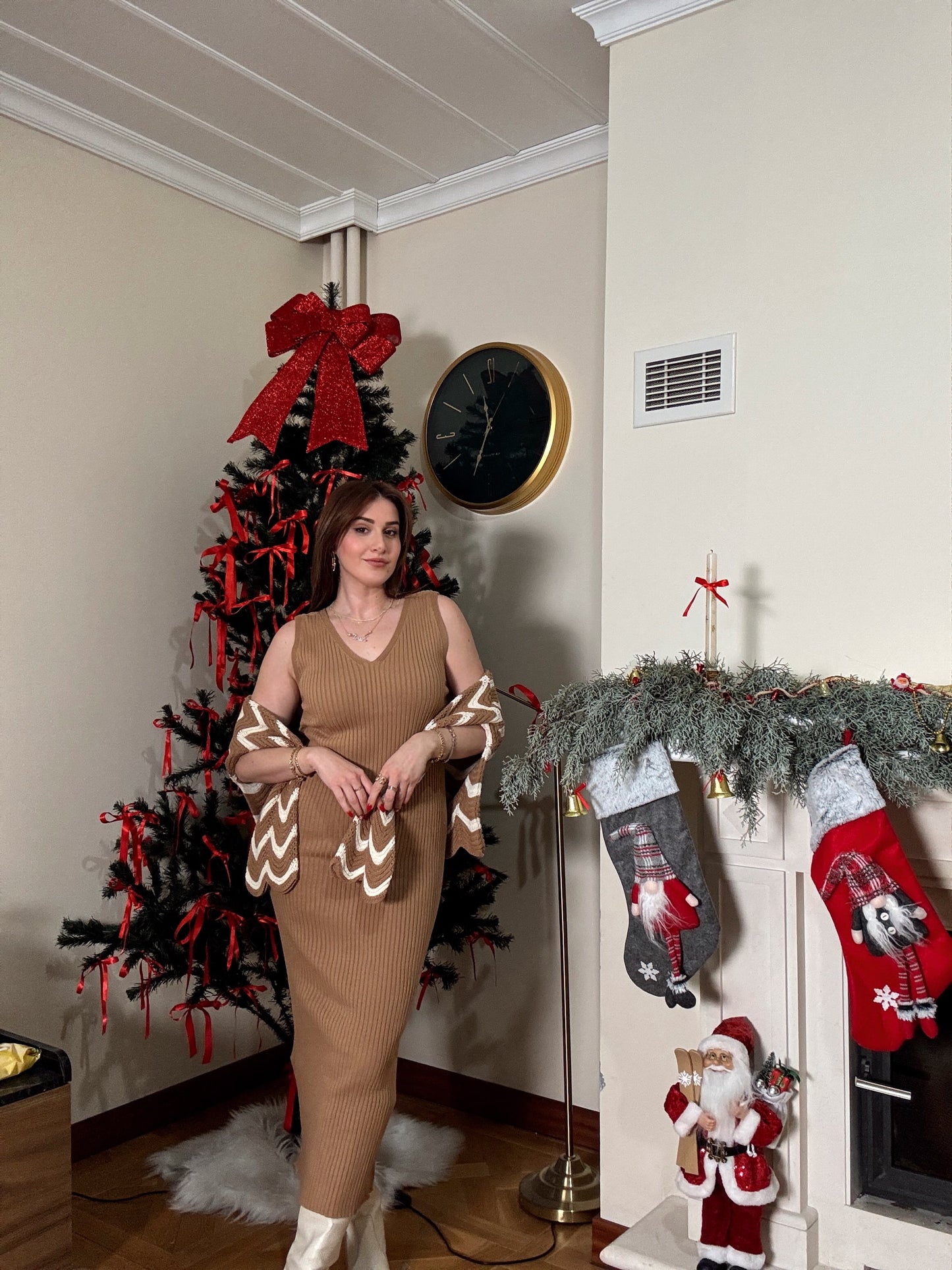 Balıkçı Yaka Dalgalı Takım-CAMEL