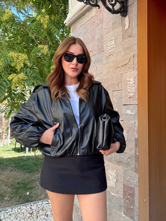 Vixen spor kesim deri mont siyah