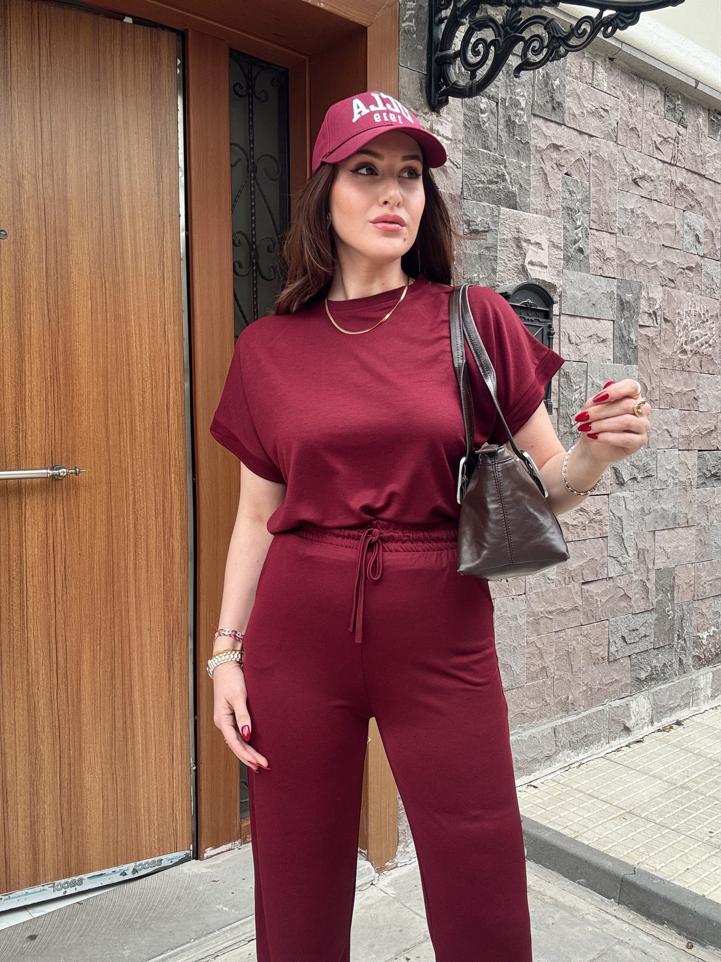 Modal kumaş ikili takım BORDO