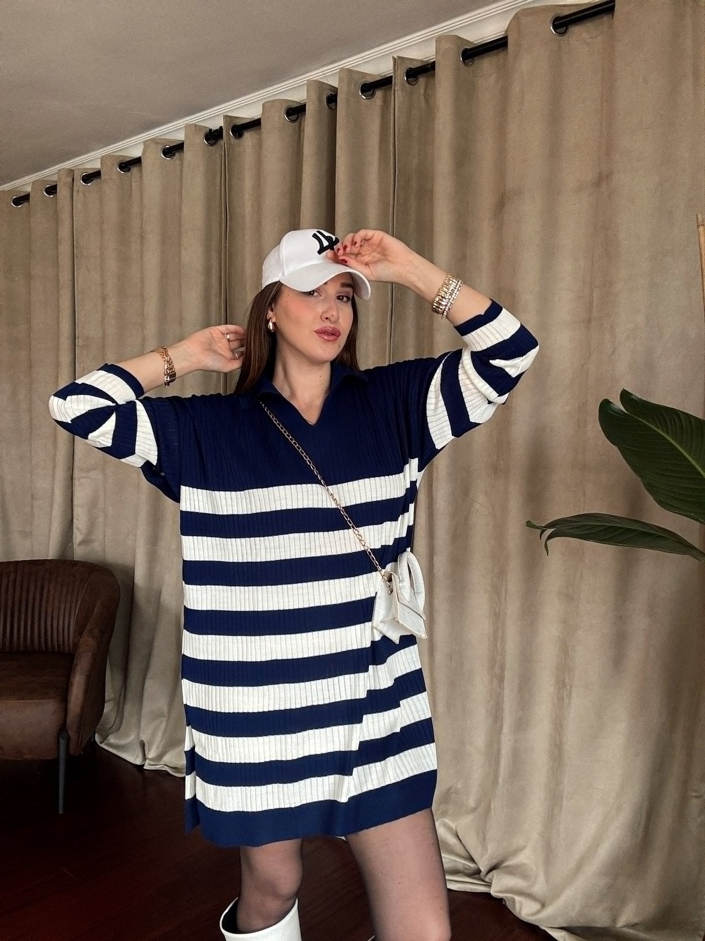 Polo Yaka Triko Tunik ERN LACİVERT