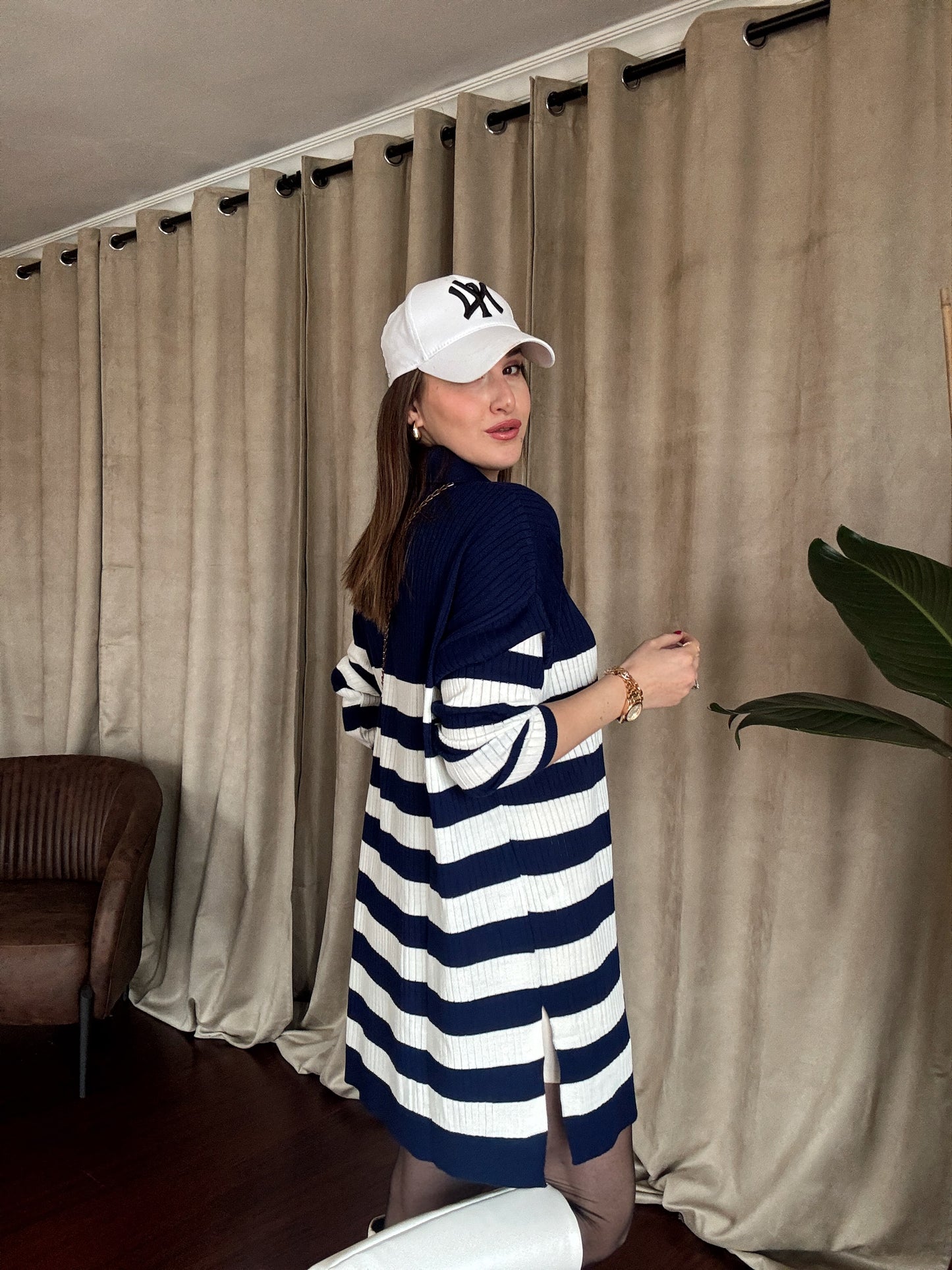Polo Yaka Triko Tunik ERN LACİVERT