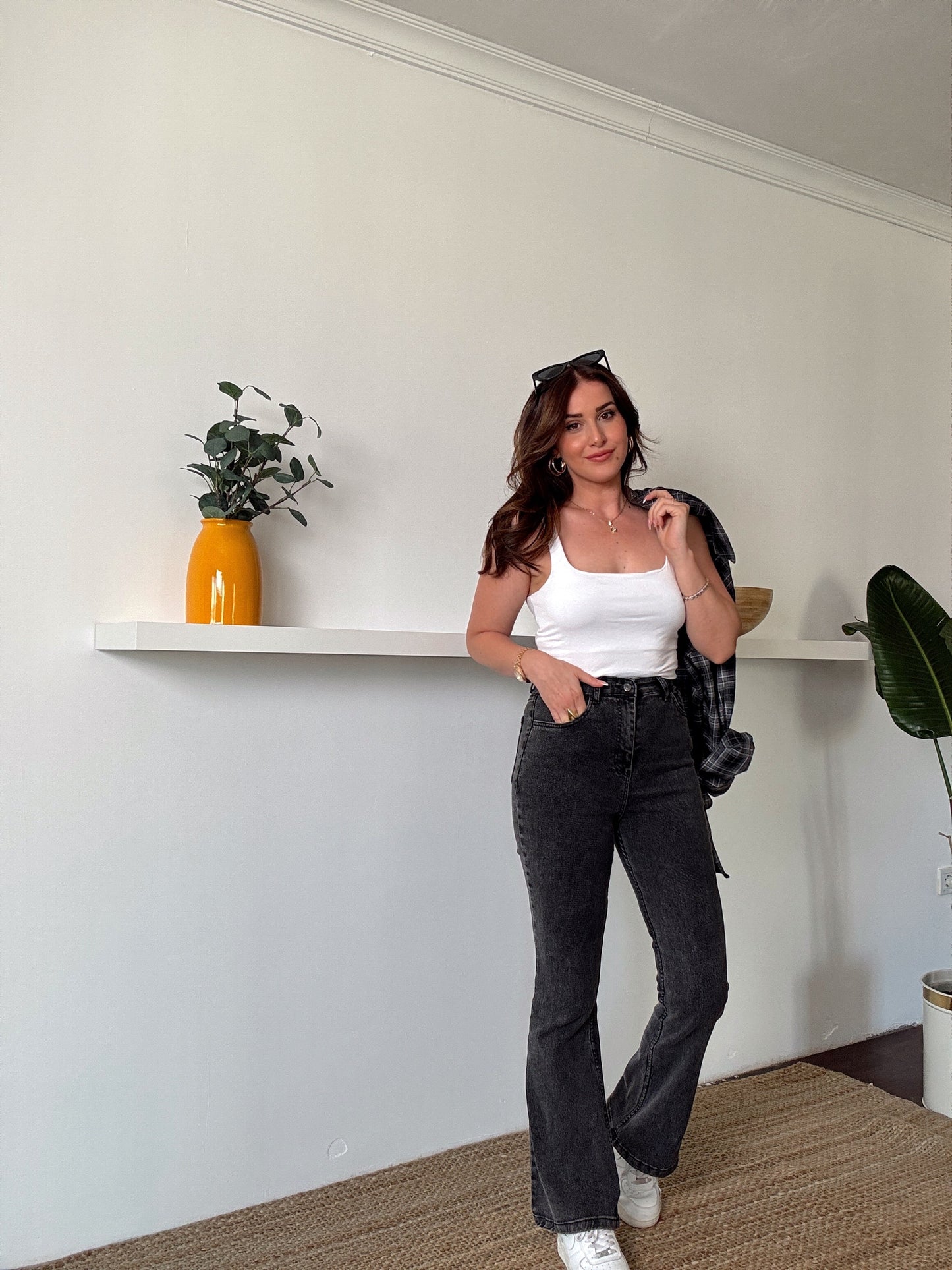 ALvin İspanyol paça likralı jean Antrasit