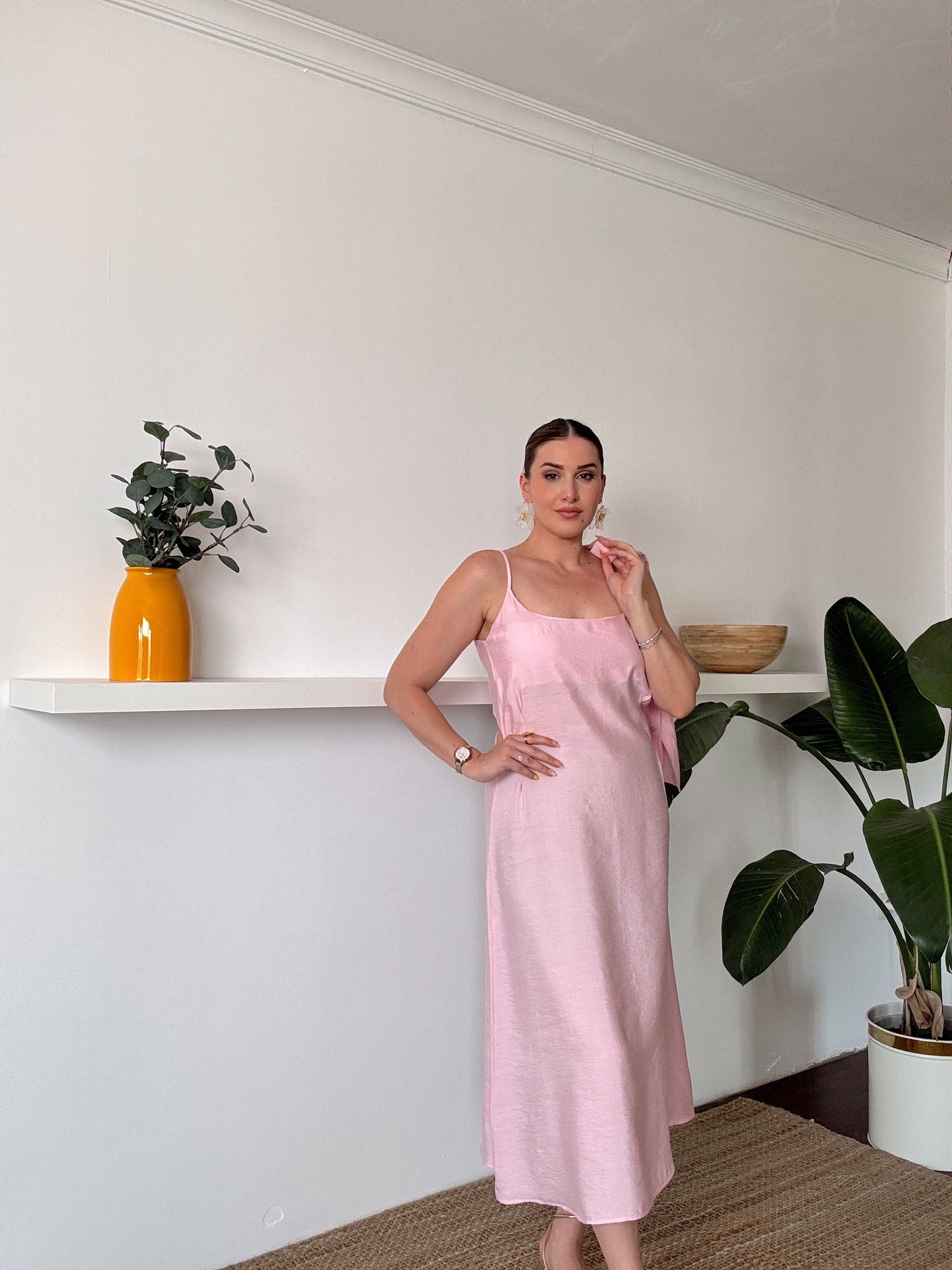 VİENA gömlek elbise ikili takım Pembe